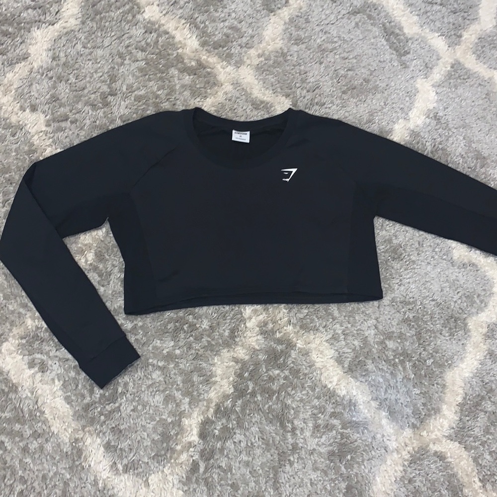 NWOT Gymshark Long Sleeve Crop top Black